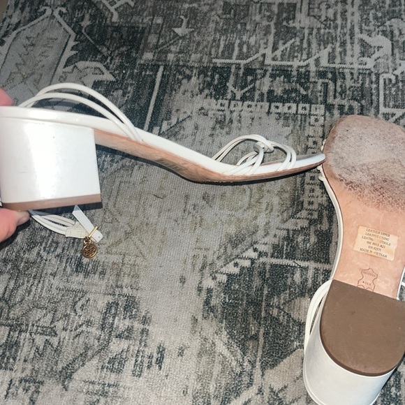Tory Burch women’s mini Benton knot White Heeled Shoes size 9 - Picture 8 of 8